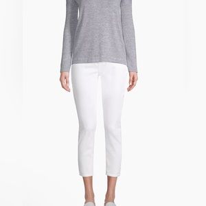 Jen7 by 7 for all Mankind Crop Sculpting Skinny Jeans Cream/White size 10 NWT